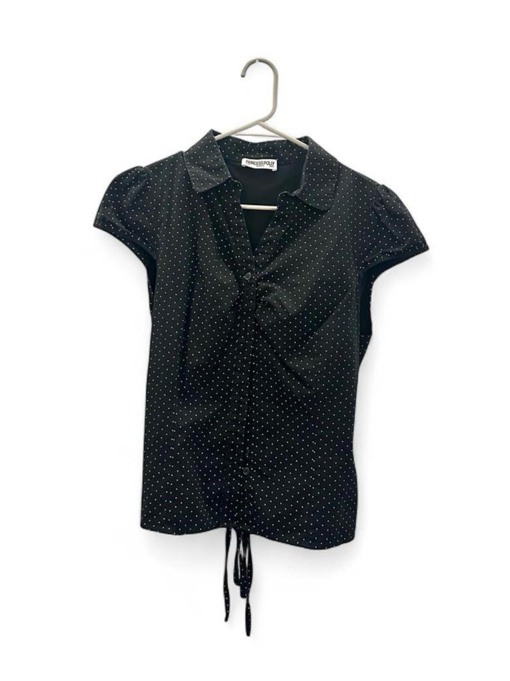 Princess Polly polka dotted collared top - US 10 M - Picture 3 of 5